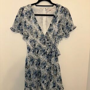 Francesca’s Blue and White Floral Mini Dress